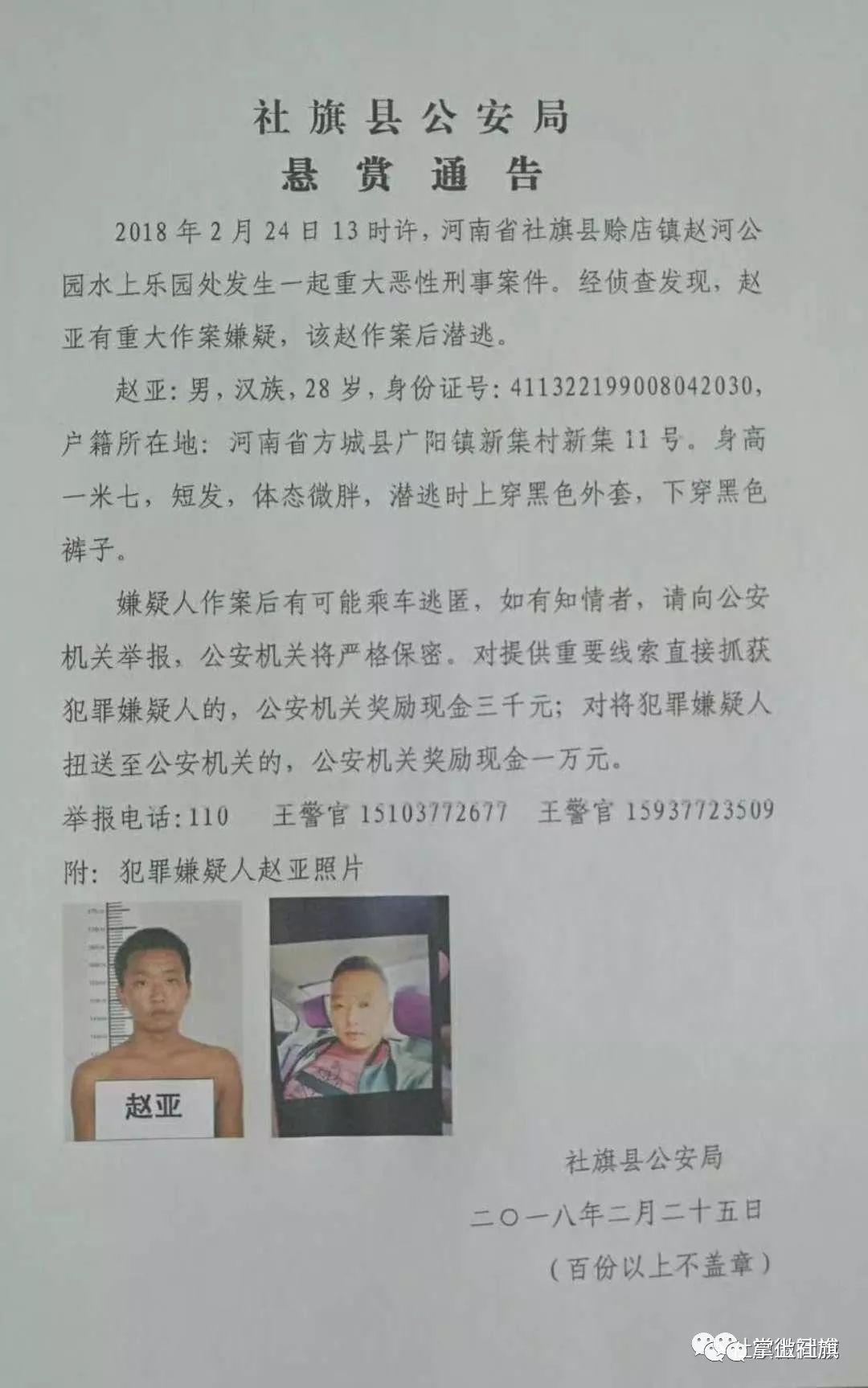 社旗最新通告,社旗最新通告